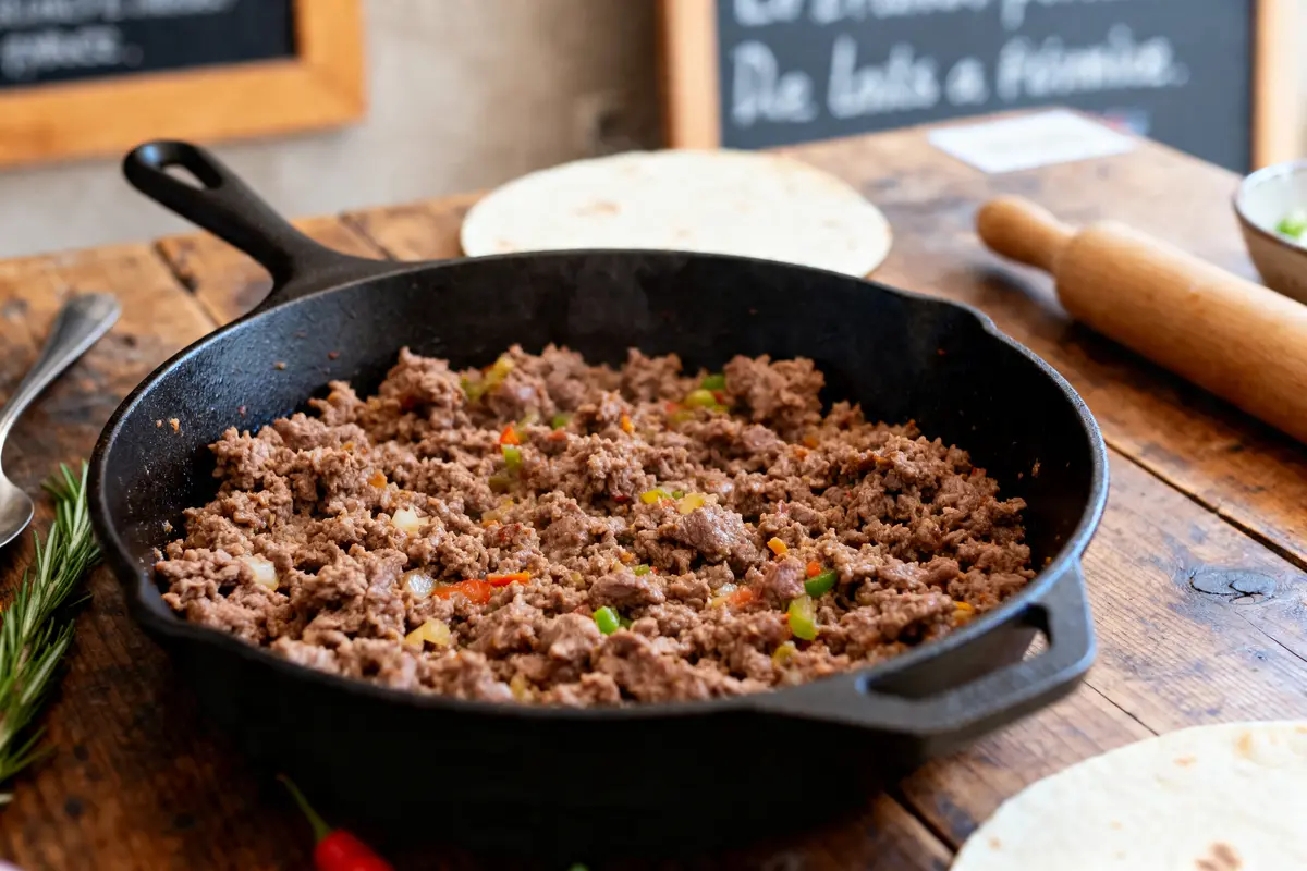 Viande hachée pour fajitas : Recette épicée et facile à tester