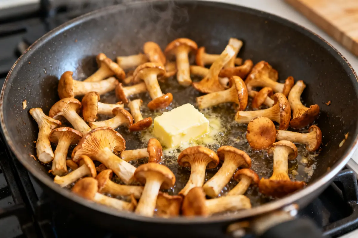 Recette des chanterelles : poêlée crémeuse au beurre et persil
